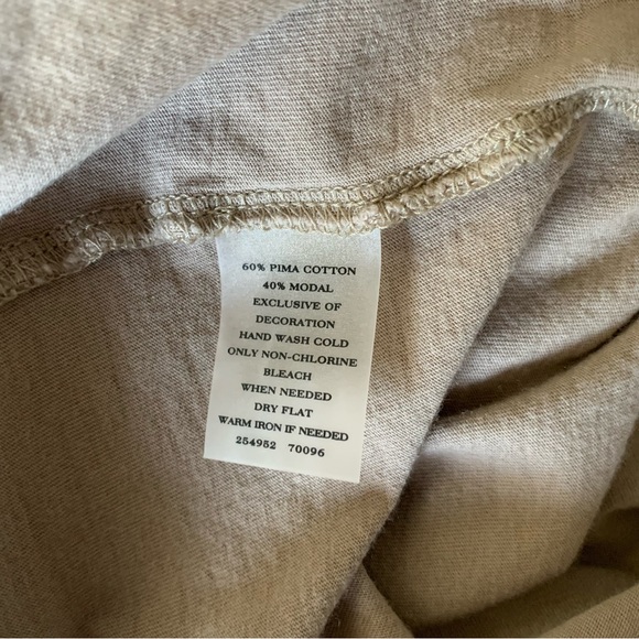 Ann Taylor Small Tan Cotton Short Sleeve Tee - Picture 9 of 10